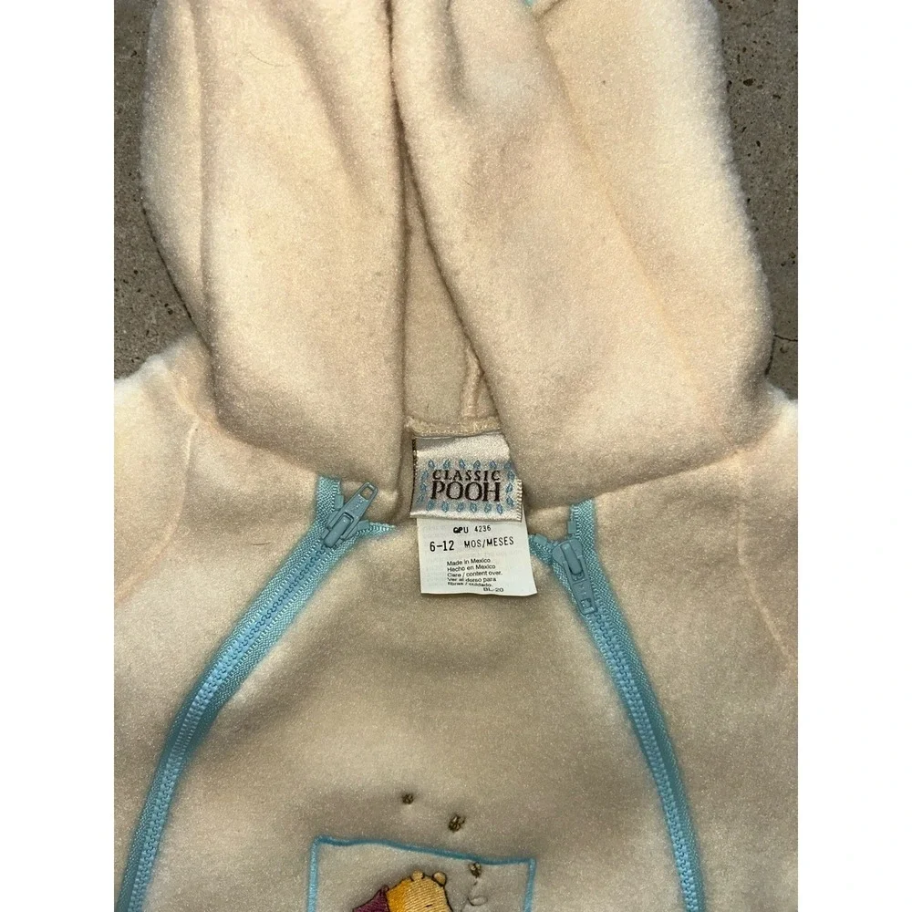 Vintage Winnie The Pooh Winter Fleece Bunting Coverall 6-12 Months NWT